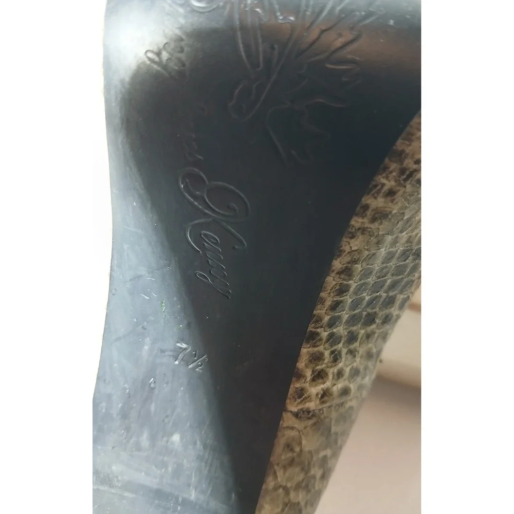 Snake Skin Black & Gray Print Penny Loves kenny‎ 5' Stilleto Heels Size 7 #1352